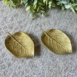 Vintage Mid Century Solid Brass Leaves, Stamped EPISCEA 3-30 Copyright 1948